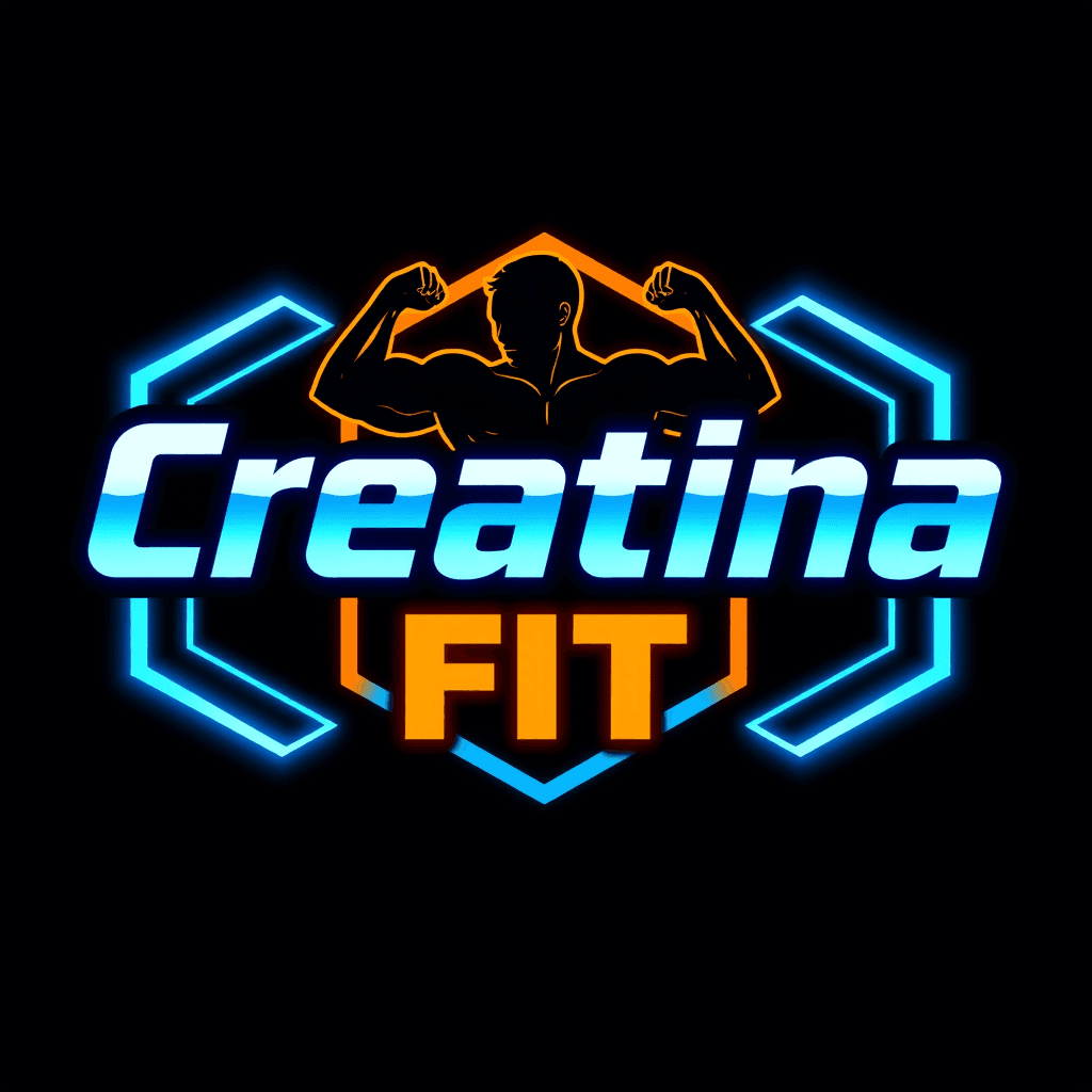Uma logo para uma academia chamada "Creatina Fit".